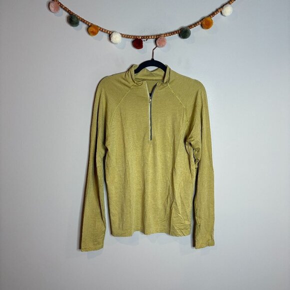 Lululemon Metal Vent Tech 1/2 Zip 2.0 Auric Gold / Dew Green - Picture 2 of 6